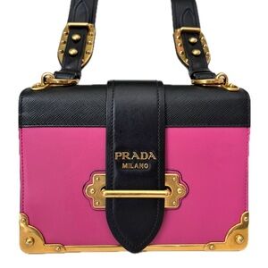PRADA Cahier Leather Bag
